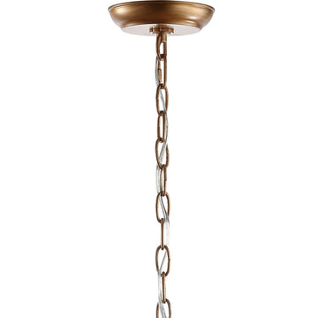 Isabelle 20" Adjustable Metal/Glass LED Pendant - JONATHAN Y